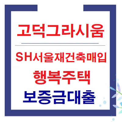  SH매입고덕그라시움 행복주택보증금 대출 최대 95%