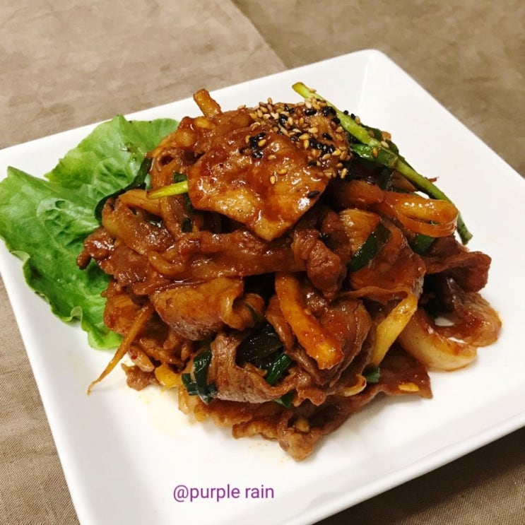  도라지를 품은 【고추장 불고기】 고기보다 도라지가 더 맛있는~