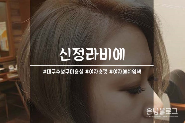  대구 수성구미용실 : 신정라비에 에서 여자숏컷 애쉬그레이 염색 까지 파격변신