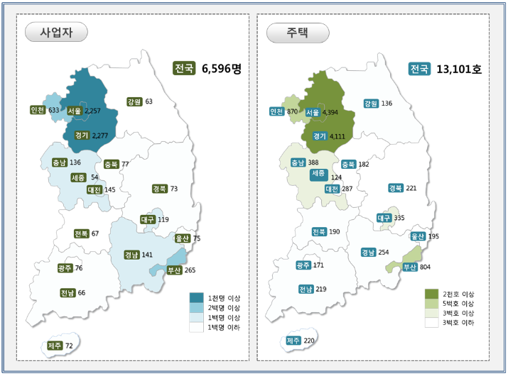  <국토교통부> 9월 신규 임대사업자 및 임대주택