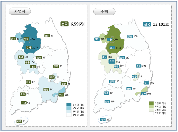 &lt;국토교통부&gt; 9월 신규 임대사업자 및 임대주택