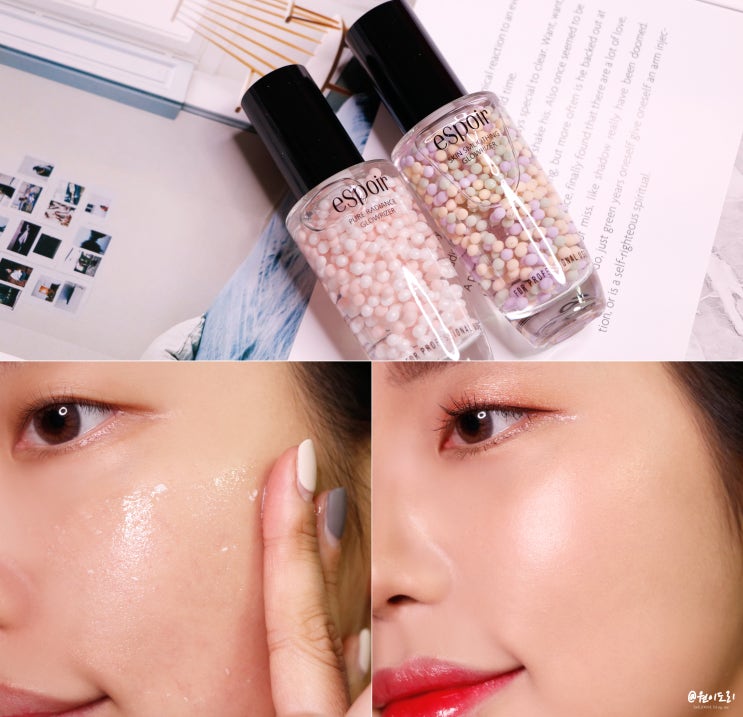  에스쁘아 퓨어 래디언스 글로우라이저 & 프로테일러 비실크 수분광 뿜뿜