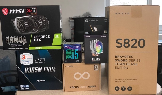  광주 PC 조립 수리 전문업체! 북구 첨단 I5-9400F GTX-1660TI 조립 후기! 광주 컴퓨터 조립 PC 수리 전문!