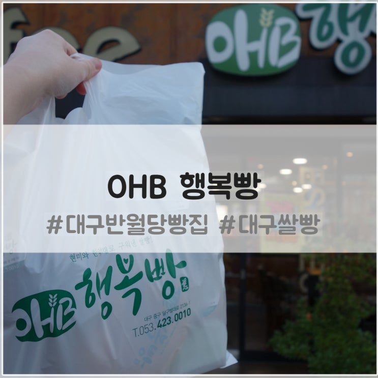  대구 반월당 빵집 OHB행복빵 : 담백한 글루텐 프리 쌀빵 맛집
