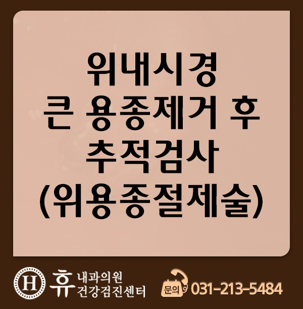 위내시경 검사로 큰 용종제거, 위용종절제술 후 추적검사 사례