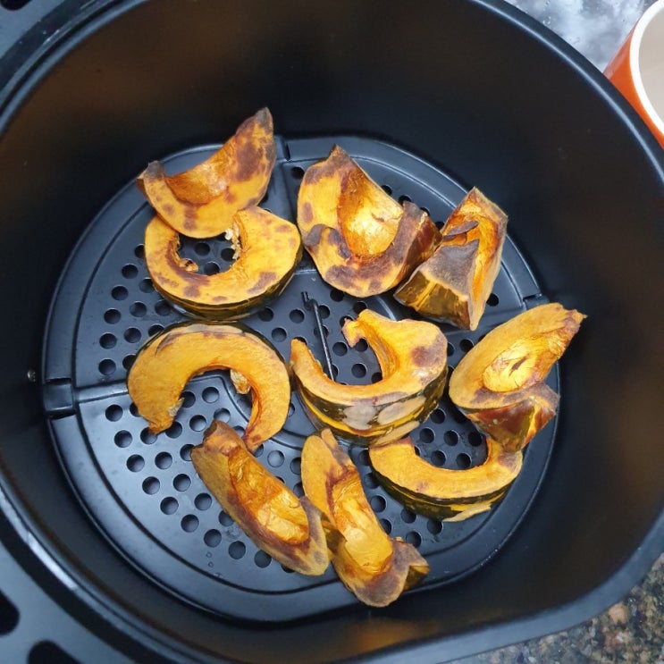 단호박 에어프라이어 굽기 조리시간은 타이머10분~단호박찌기보다쉬운 요리에요