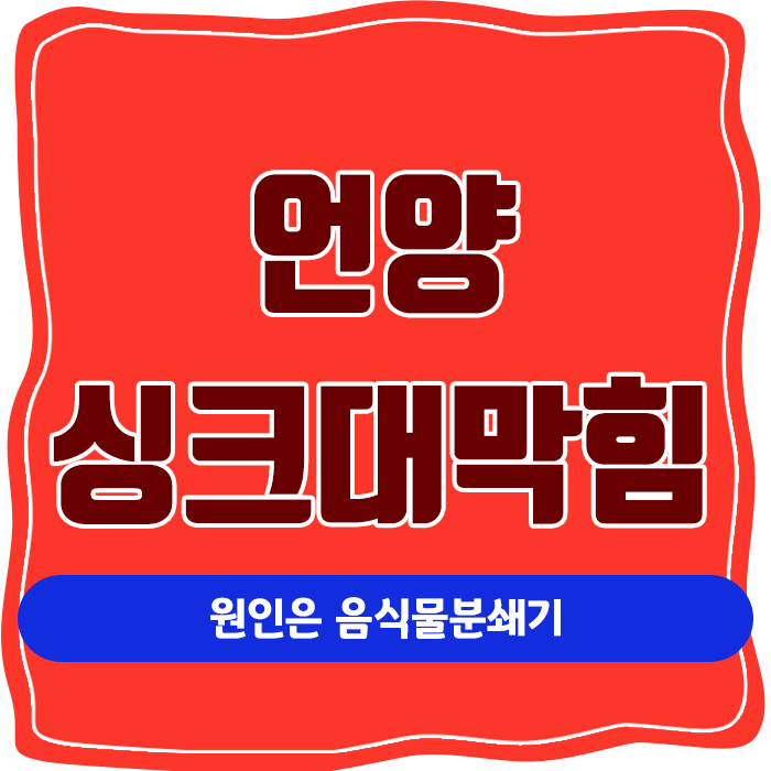  언양싱크대막힘의 원인은 음식물분쇄기
