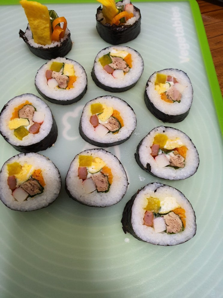  참치김밥 만들기 아빠표라 더 의미있어요