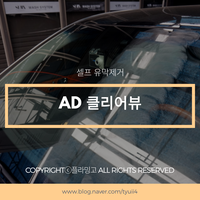  유막제거제 AD 클리어뷰로 셀프 차량 관리했어요