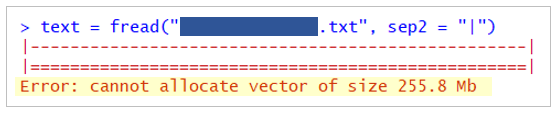  [R] "Error: cannot allocate vector of size *** Mb" 해결 / 메모리 문제 해결 방법