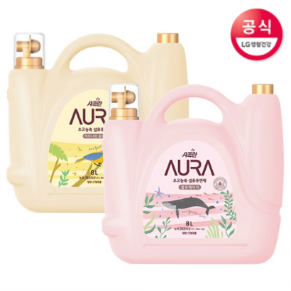  미세플라스틱Free 샤프란 아우라 초고농축 섬유유연제 8L(7% 할인)