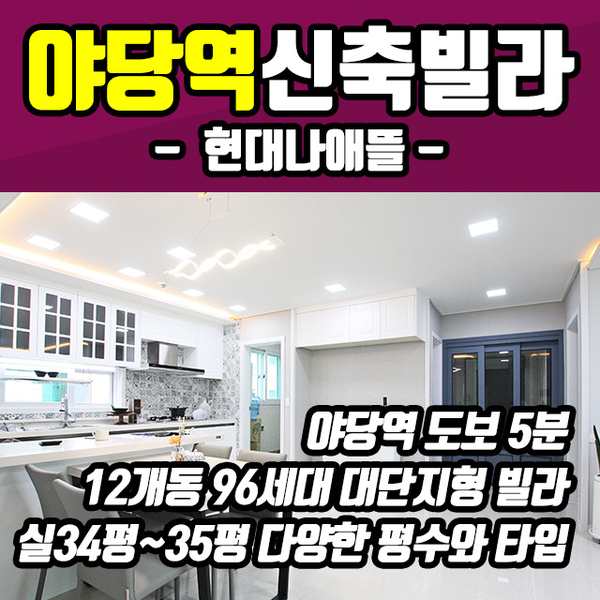  야당역신축빌라분양 - 실34~35평의 야당역 신축빌라중 제일큰집, 전원주택형 빌라단지