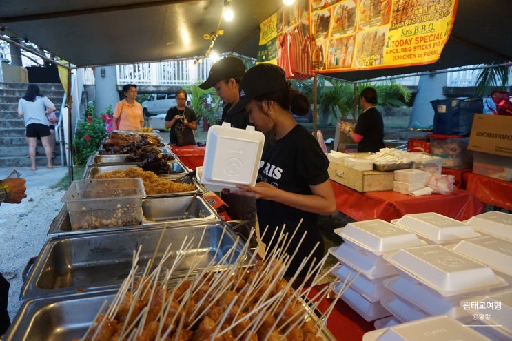 괌태교여행l 수요일에 열리는 차모르야시장 맛집 추천(Kris BBQ/ 망고주스)