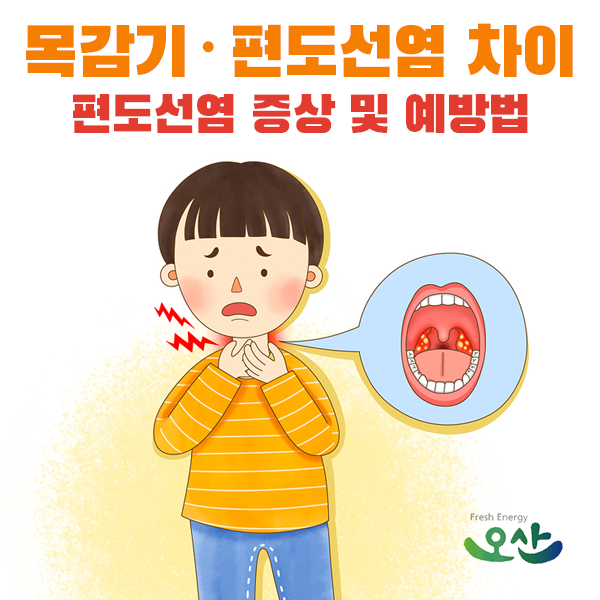  환절기 목감기 · 편도선염 차이 / 증상 및 예방법