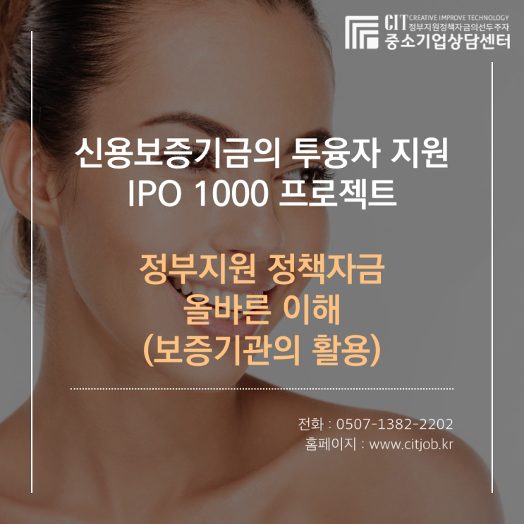 기업지원 정부지원자금 올바른 이해 (보증기관의 활용) - IPO 1000 프로젝트