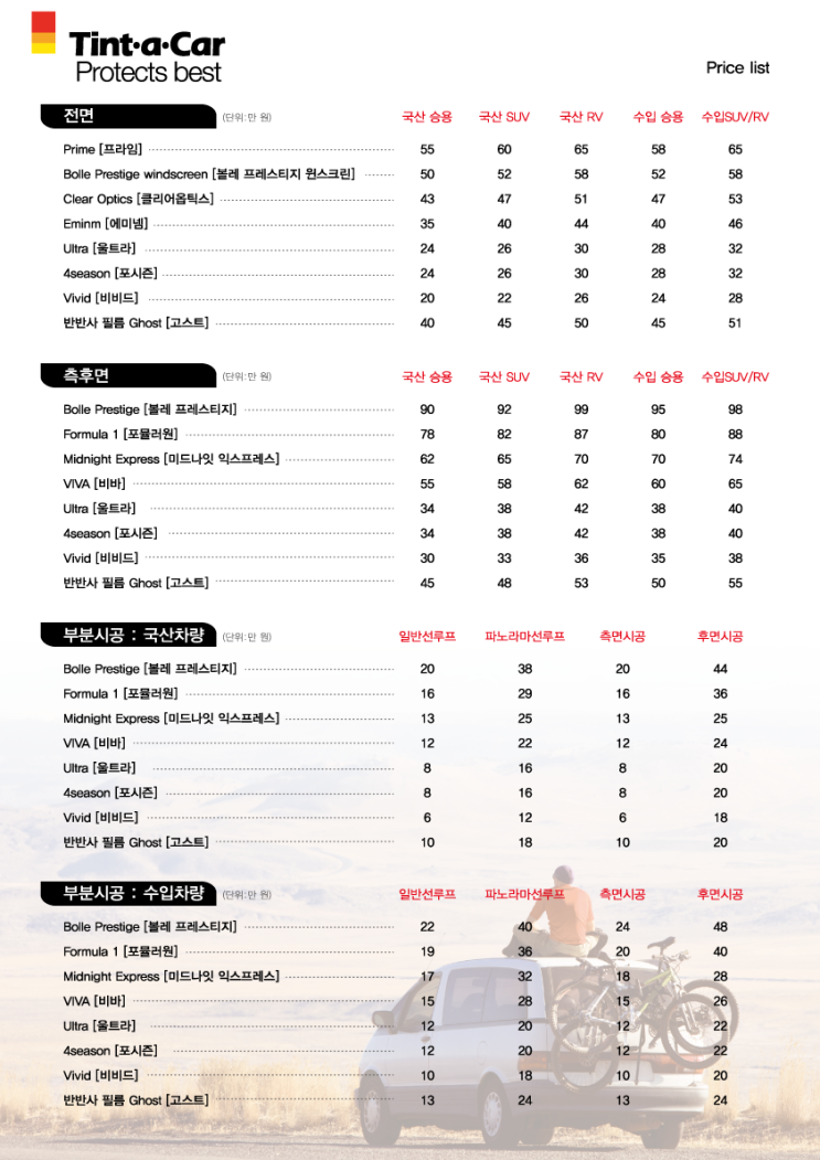  [신차패키지] 기아 셀토스 틴트어카 포시즌 패키지