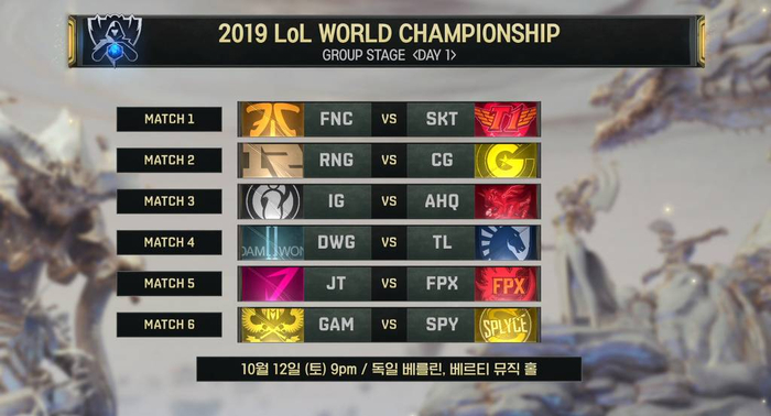  2019 롤드컵 그룹 스테이지 1일차에 대한 생각
