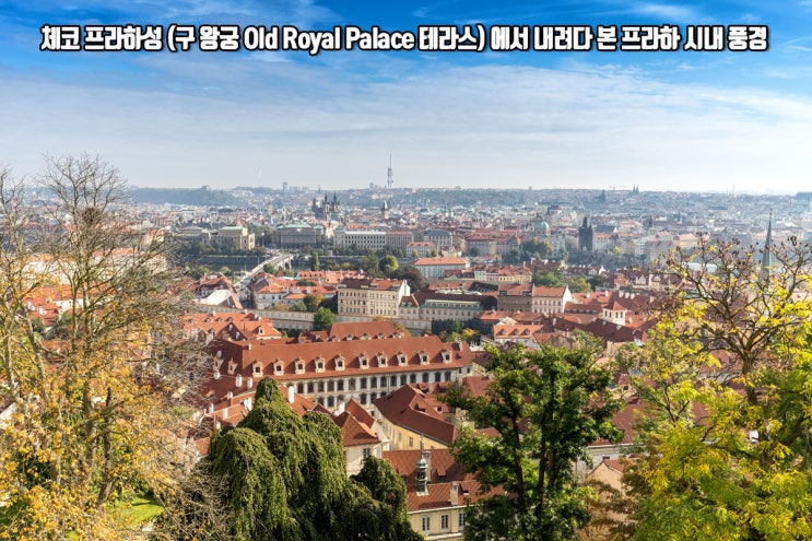  체코 프라하성 (구 왕궁 Old Royal Palace 테라스) 에서 내려다 본 프라하 시내 풍경