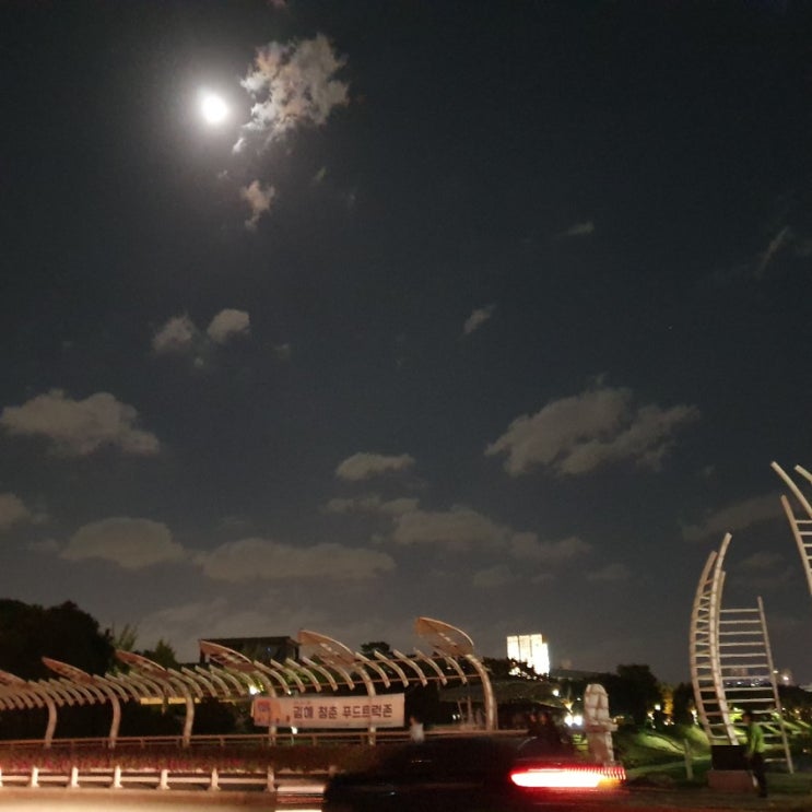  김해  해반천 따라  가을밤을 즐겨보아요. 나들이로 가볼만한곳.