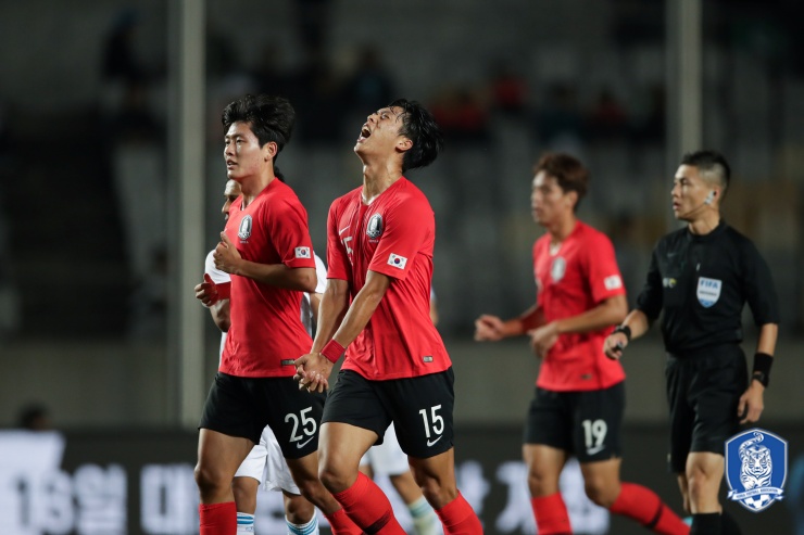  올림픽 김학범호 '오세훈 역전골', 우즈벡에 3-1 승리