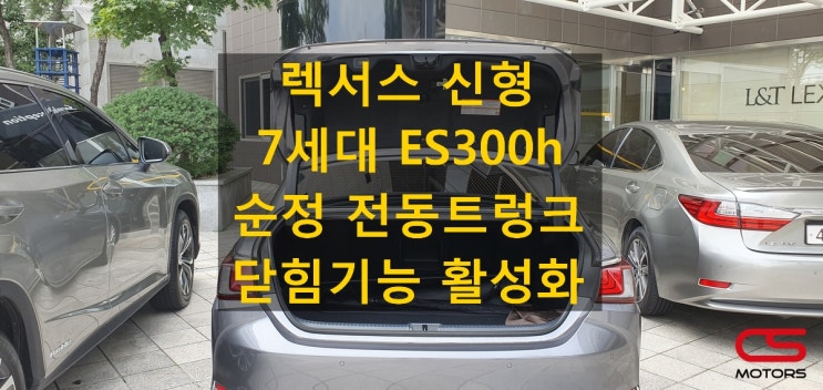 렉서스 신형 7세대 ES300h 순정 전동트렁크 닫힘 기능 추가!
