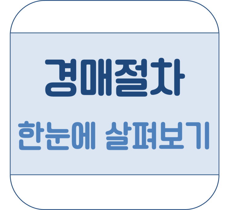  경매 절차 쉽게 정리했어요