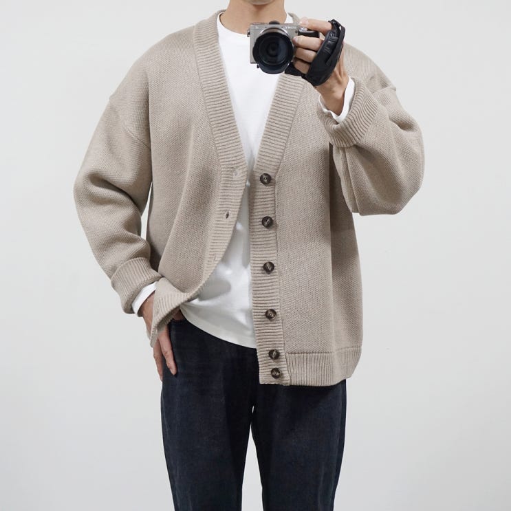  루다105 오버핏 가디건 하나면 가을 코디 든든합니다.