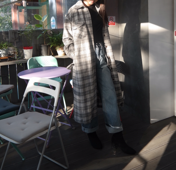  2019 f/w - Attila Marcel(자제체작) "아니타체크아우터" #RAILROAD_GRAY