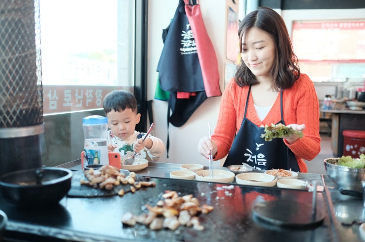  광명역세권 아파트 임장 왔다가 광명역 맛집 발견! 장작난로삼겹살!