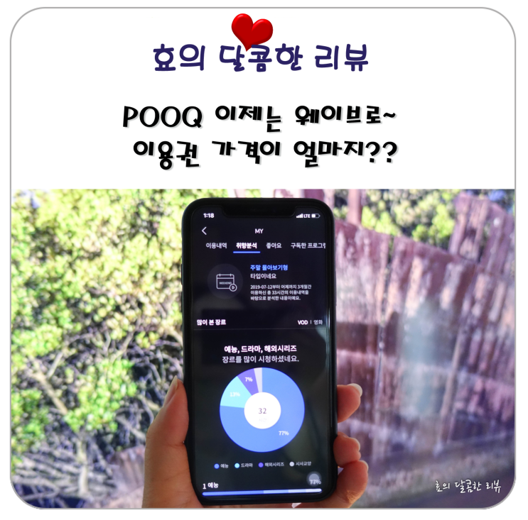  POOQ 이제는 웨이브로~ 이용권 가격이 얼마지??