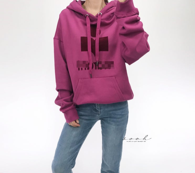  [특별할인] 18 FW 마랑 만셀 여자 오버핏 후드티 라즈베리 득템 찬스