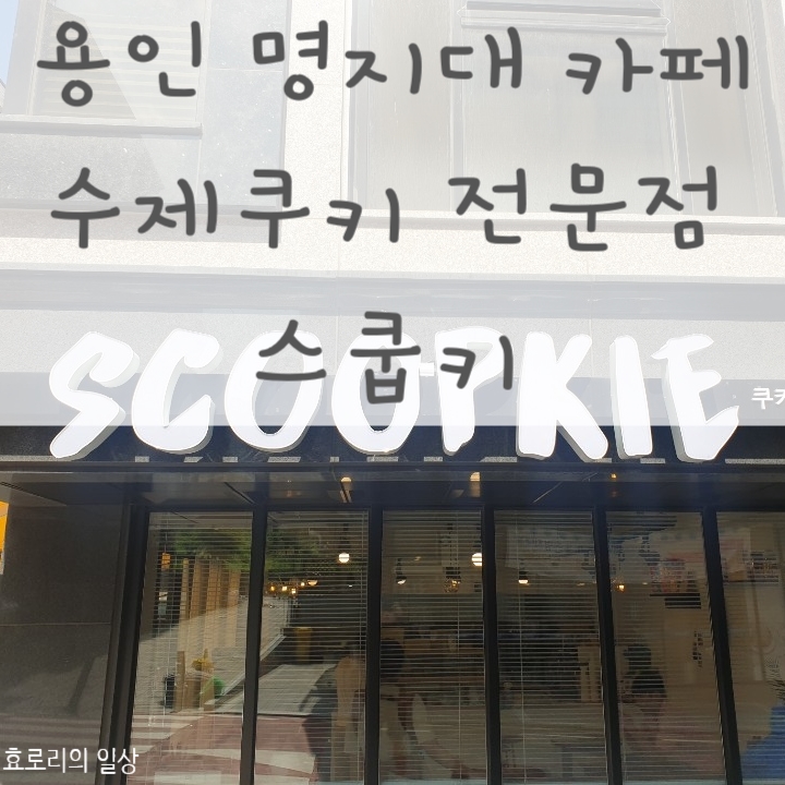 용인 명지대 카페 스쿱키 무방부제 당일생산,소진 수제쿠키 전문점