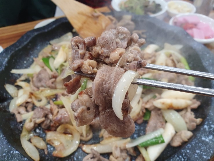  화성 오리고기 맛집 막국수까지 굿~ 산들소리오리주물럭