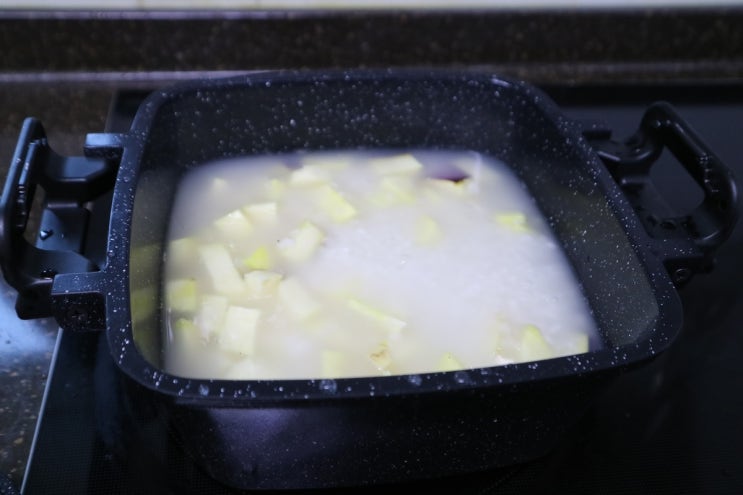 자유로운주방 네모락 다용도찜기 하나로 냄비밥에 고소한 누룽지와 고구마찌기