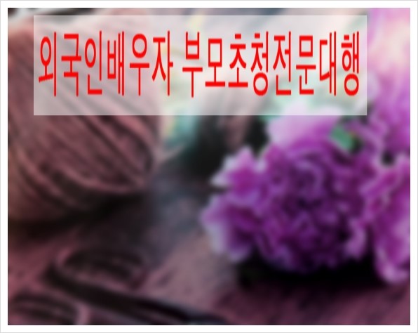  필리핀 베트남 캄보디아 중국 외국인배우자 아내 부모 형제 초청 및 c3에서 f1비자 변경