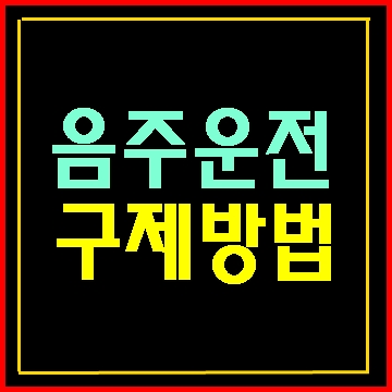  음주운전 단속과 구제를 위한 행정심판 청구하기(대구행정사 E&F)