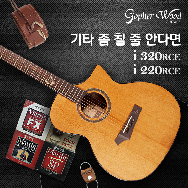  고퍼우드 기타 픽업장착 솔리드 i320 i220 RCE