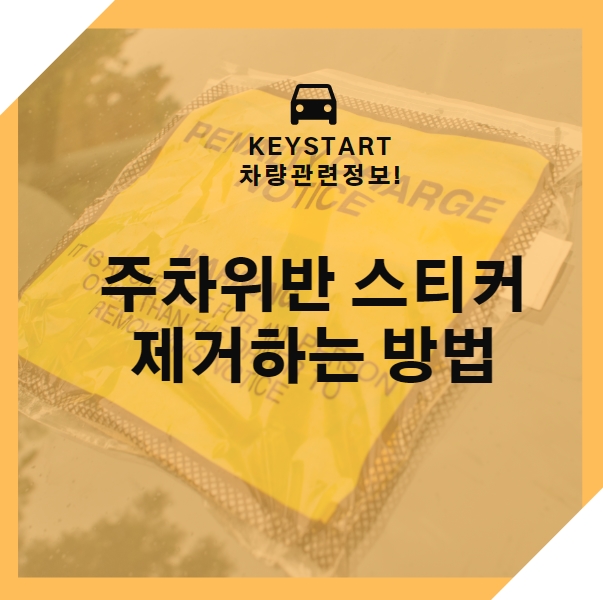  주차위반스티커 제거하는 방법 알아봅시다