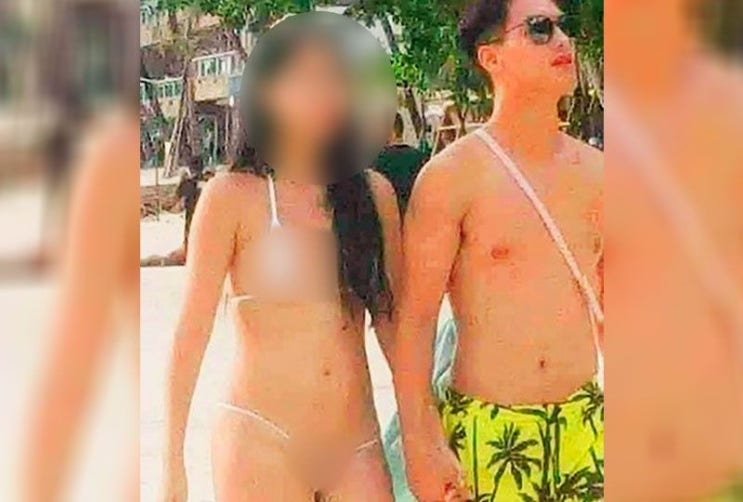  끈팬티 수영복을 입고 보라카이에 나타난 관광객 벌금