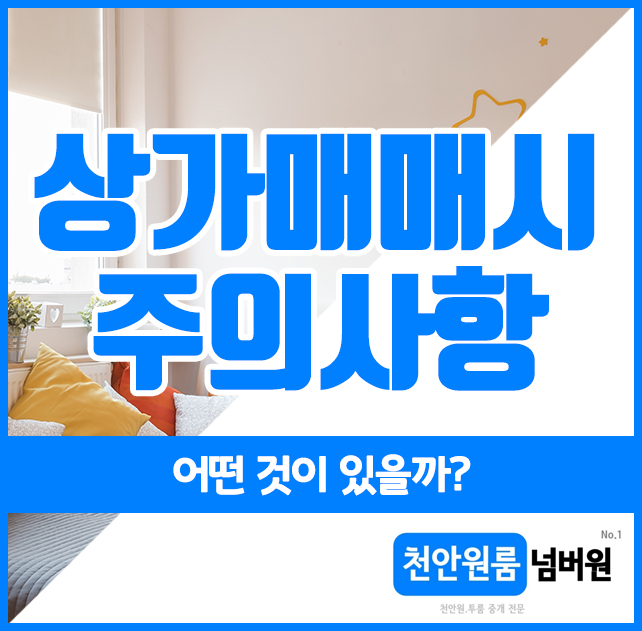  상가매매시주의사항, 어떤 것이 있을까?