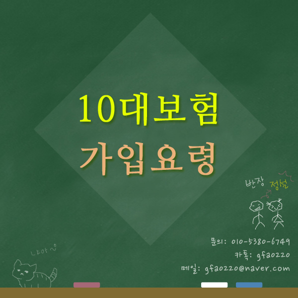  연령별 보험 가입요령 -10대 편