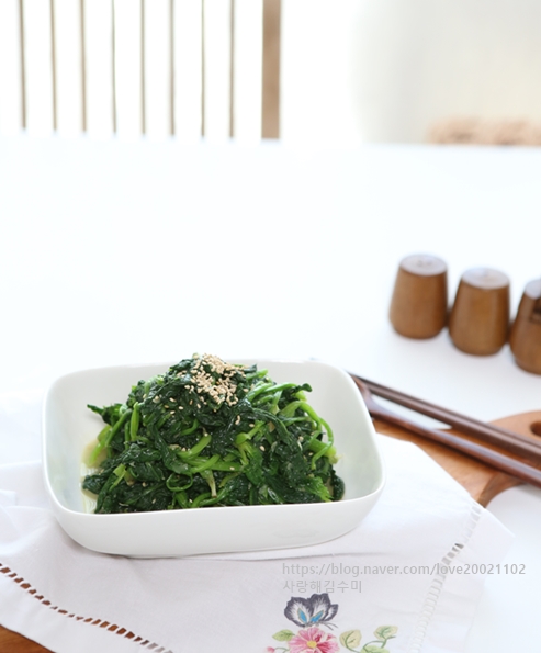  깔끔하게 시금치무침 무치는 법, 시금치 데치는 시간