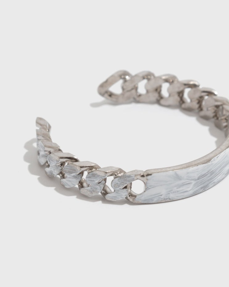 MM6(Maison Margiela) / ID bracelet in silver with White Paint 후기
