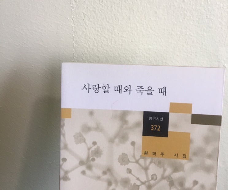  [책] 황학주, 사랑할 때와 죽을 때