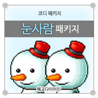  [KMS 캐시] 메이플스토리 코디 패키지 : 눈사람 패키지