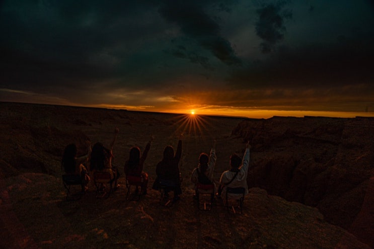  몽골여행 고비사막 5박6일 - 4일차 고비투어여행자캠프 Gobi Tour Tourist Camp, 바양작 Bayan Zag (바양작일몰)