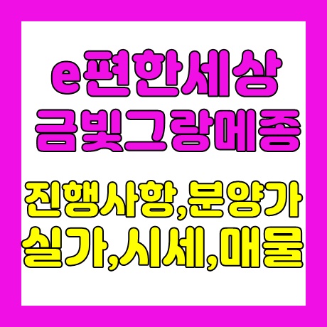  성남 금광1구역 e편한세상 금빛그랑메종 재개발현황 총정리