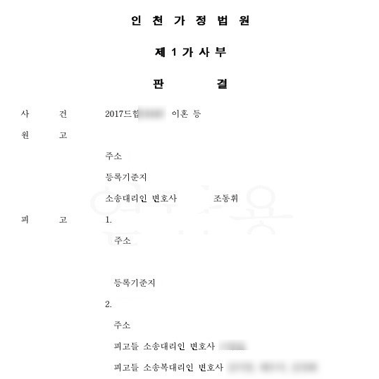  이혼소송 판결문? 받았다면 이렇게 하세요