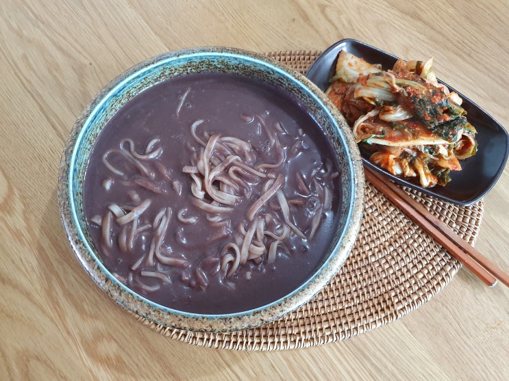  팥칼국수 끓이기 달콤 단팥죽 좋아