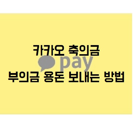  카카오 축의금 부조 용돈 보내는 방법! 아주 간단해요.